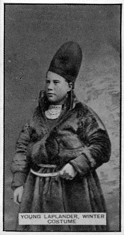 Young Laplander in Winter Costume by Swedish Photographer